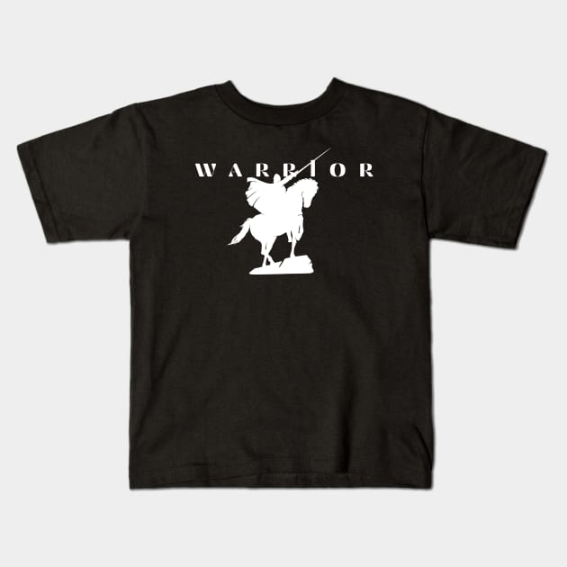 Medieval Warrior on a Horse Kids T-Shirt by MyUniqueTee